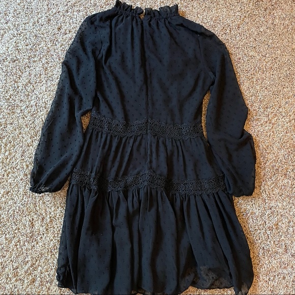 Aqua Clip Dot Black Dress - Picture 4 of 5